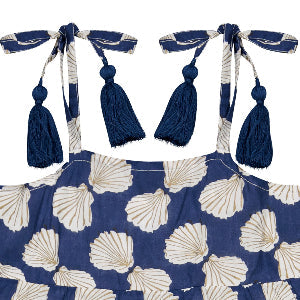 Bella Girls' Sundress Shell Beach Navy
