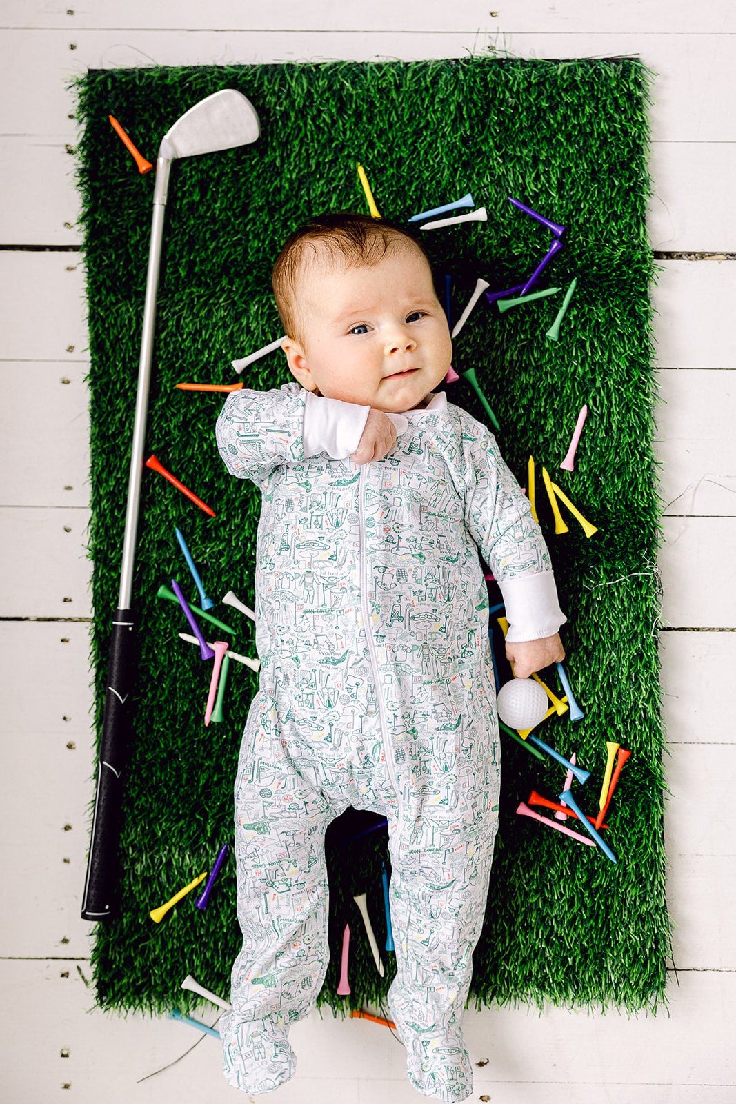 Golf Zip Baby Onesie