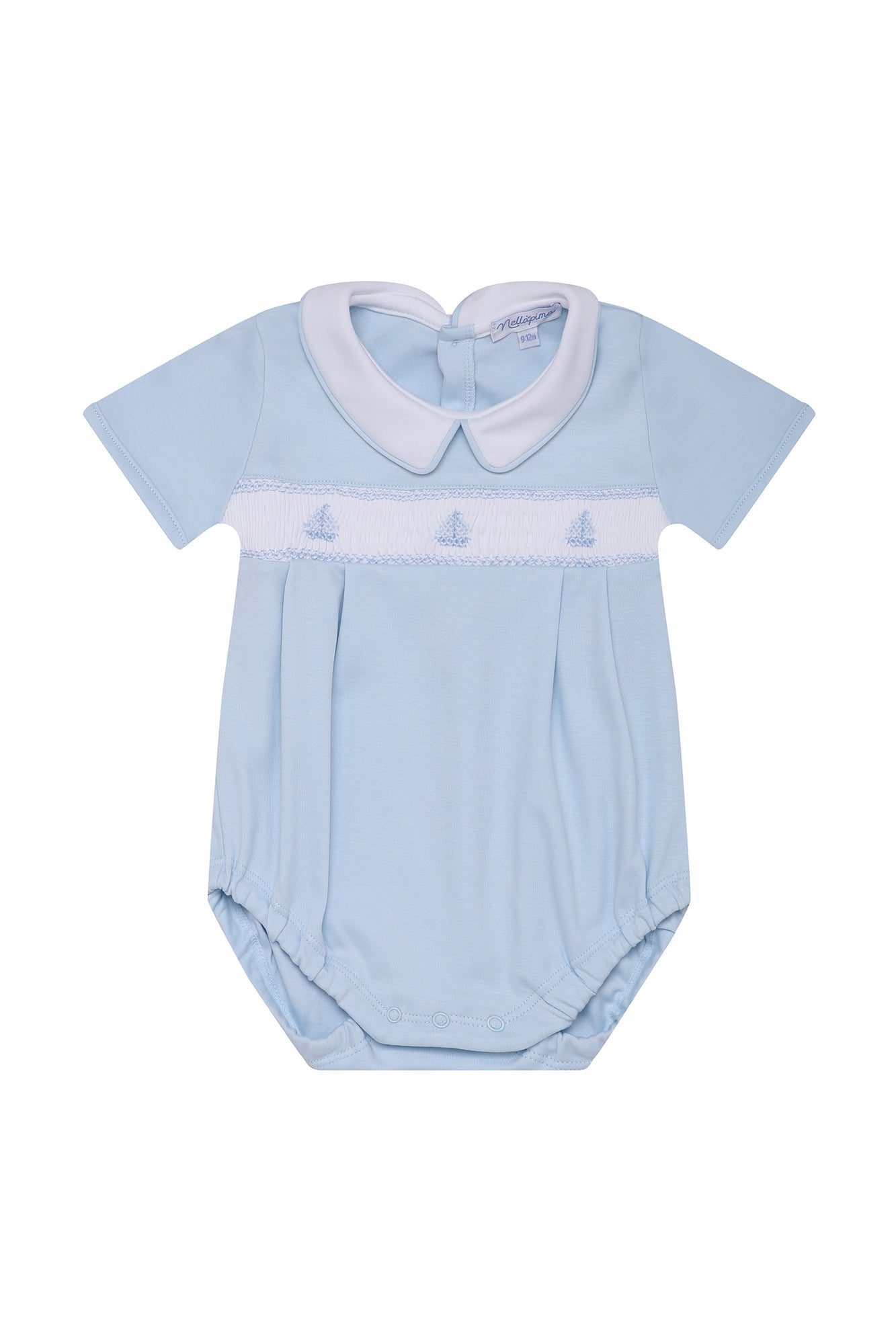 Baby Boys Sailboat Smocked Bubble Romper