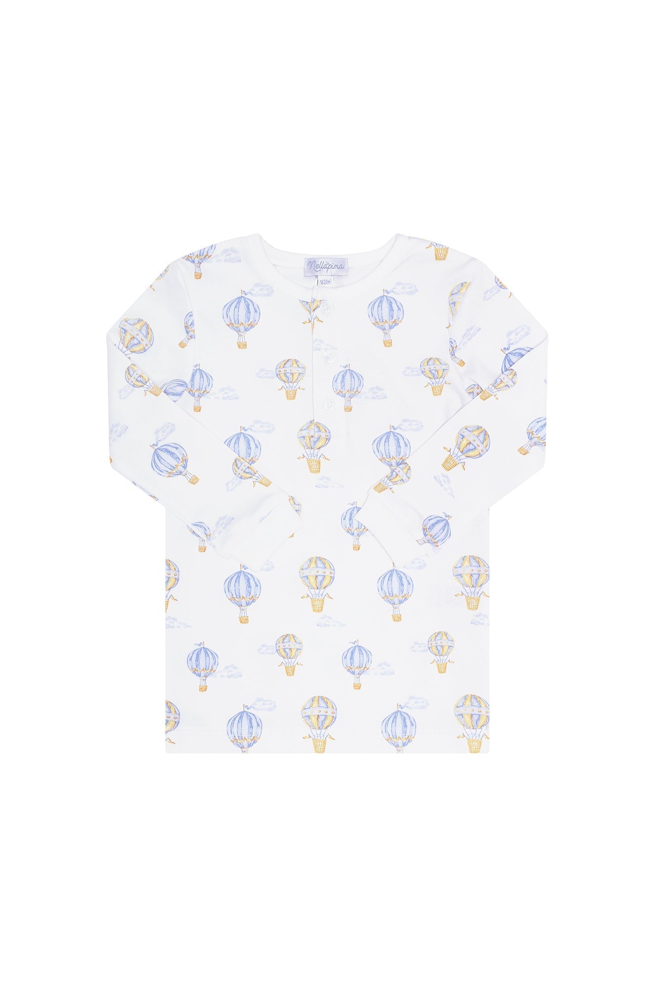 Blue Balloons Print Pima Cotton Pajama