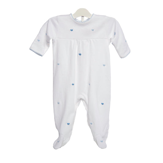 BABY JOSIE HEART COTTON KNIT FOOTIE