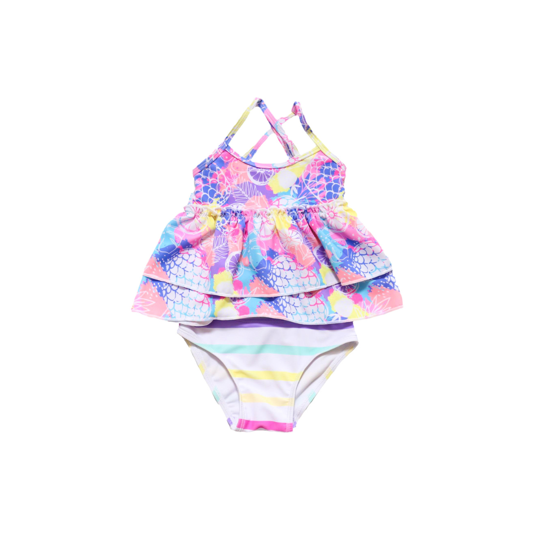 Girls Coral Cottage Two Piece Swimsuit