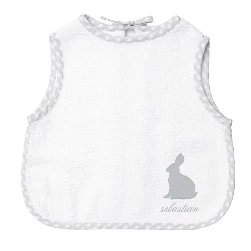 Easter Apron Bib | Grey Gingham