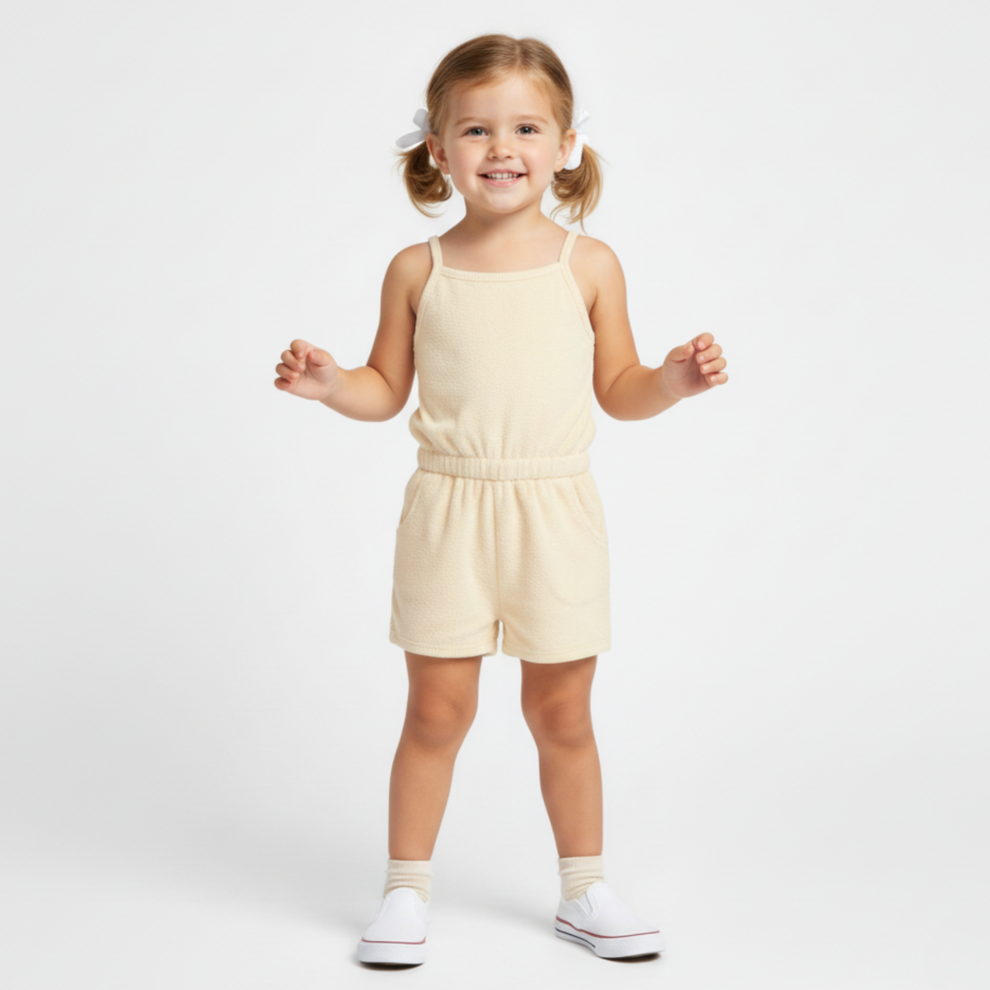 Organic Tank Romper - Butter Yellow
