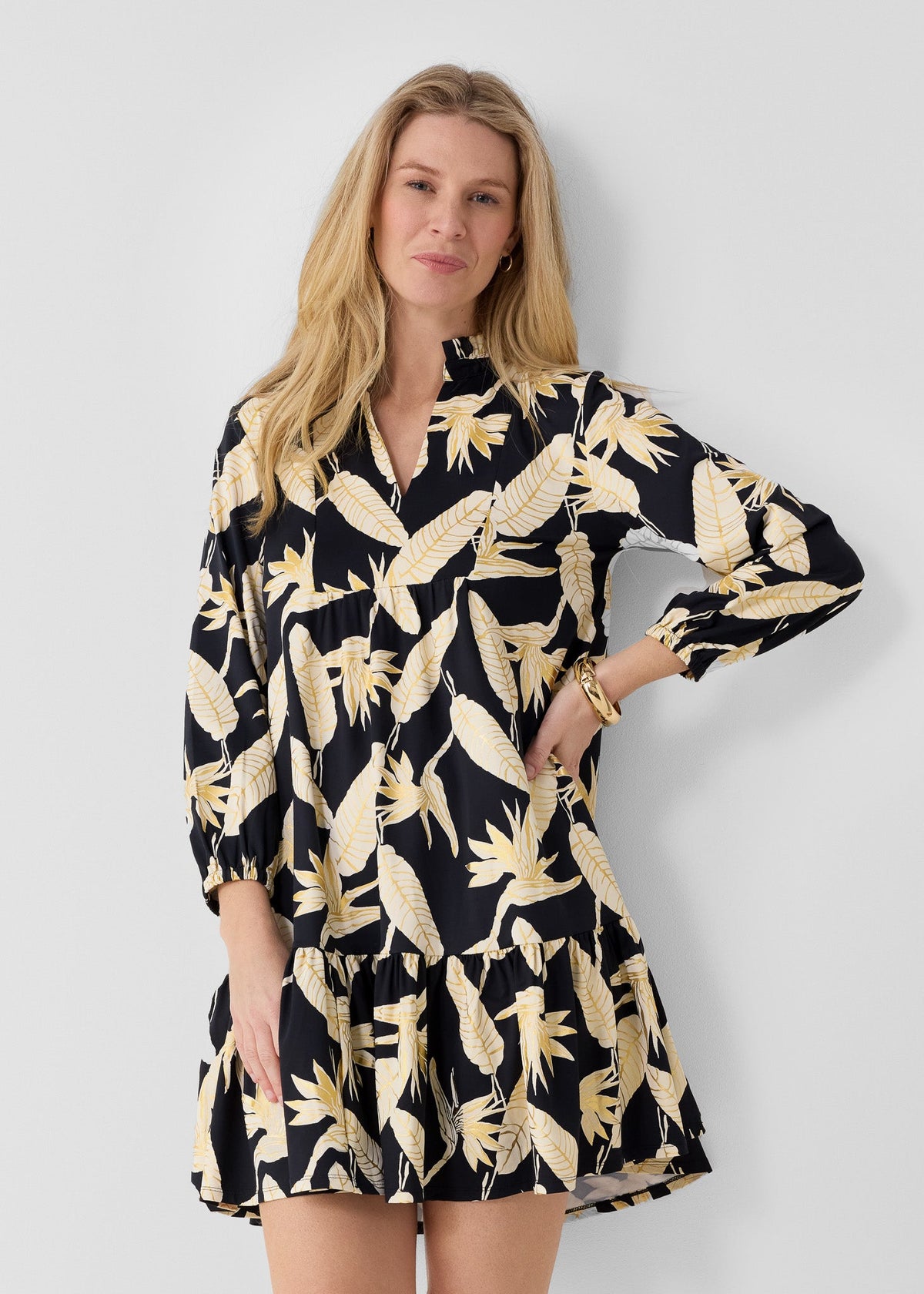 Paradise Black Metallic Relaxed Dress