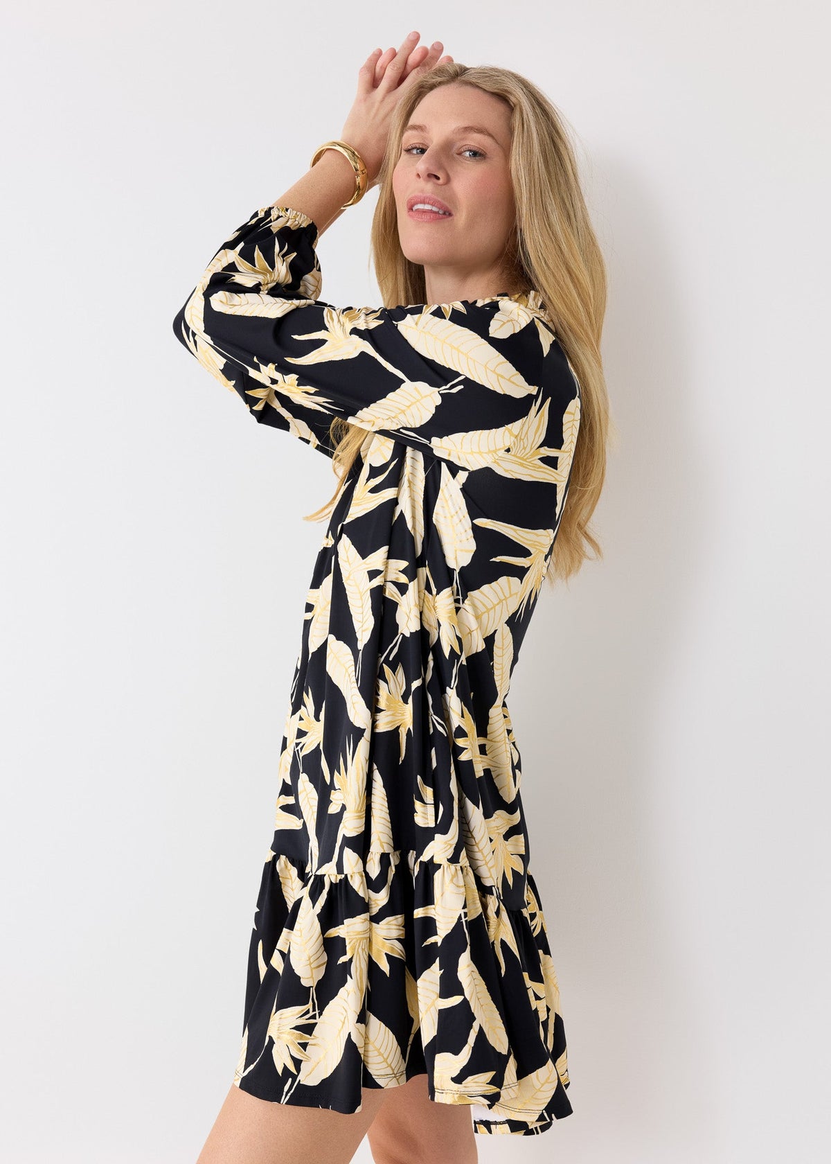 Paradise Black Metallic Relaxed Dress