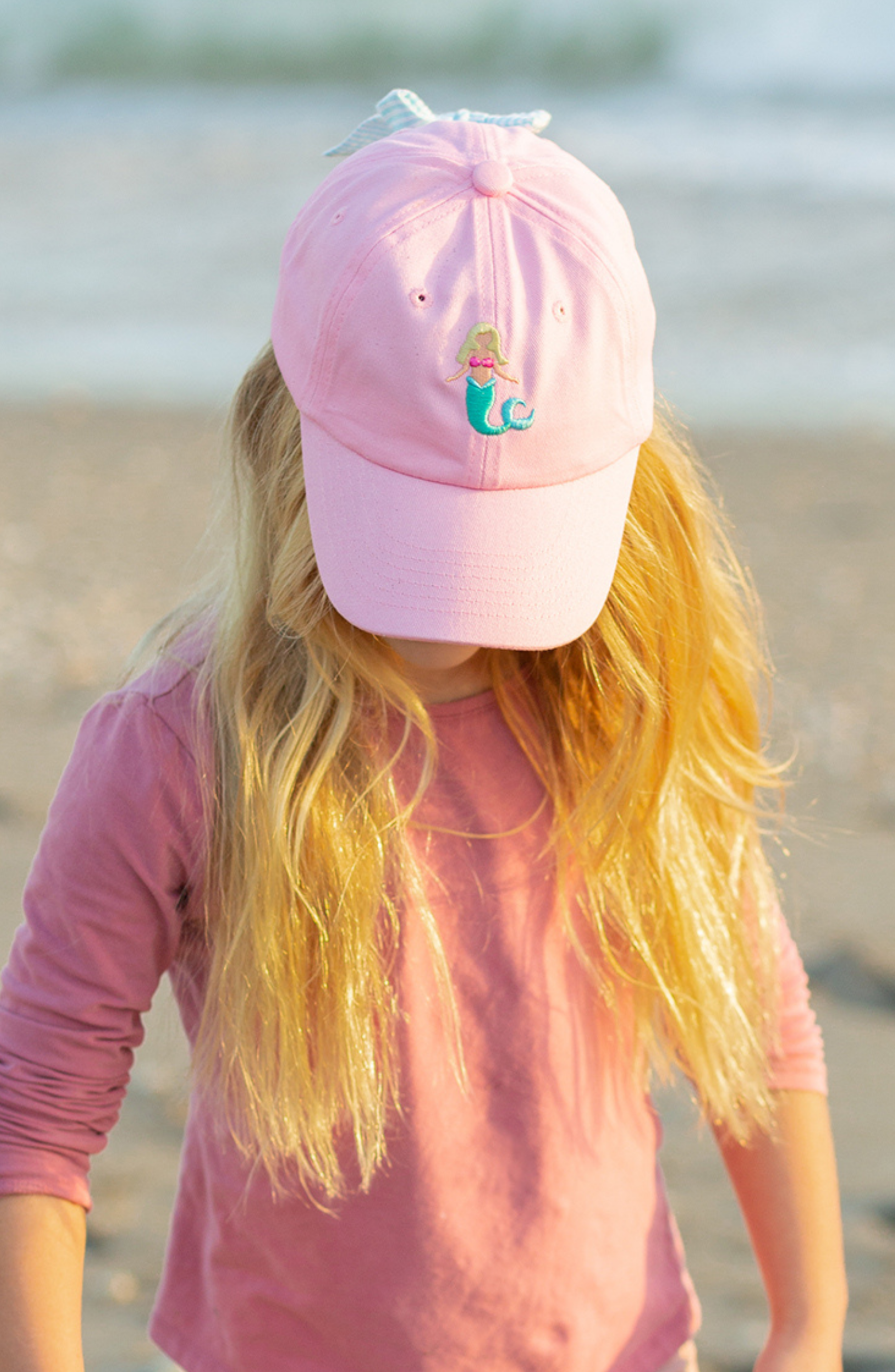 Mermaid Bow Baseball Hat (Baby, Youth)