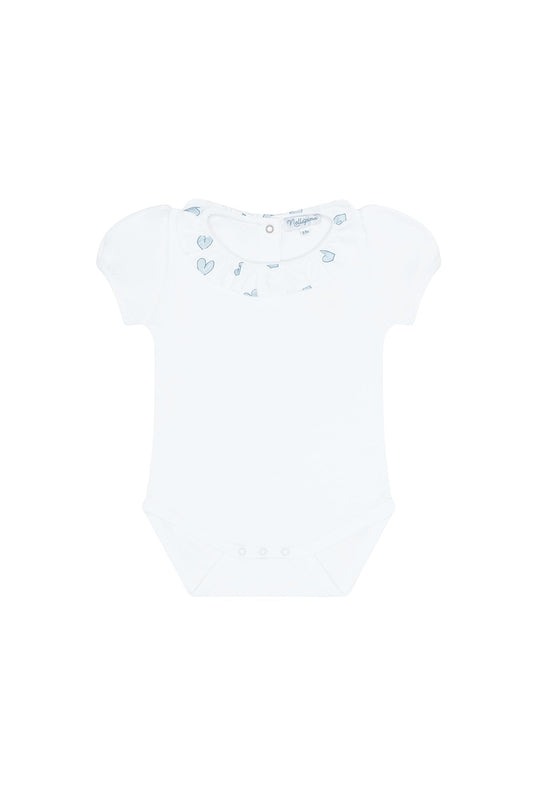 Blue Heart Print Onesie Set