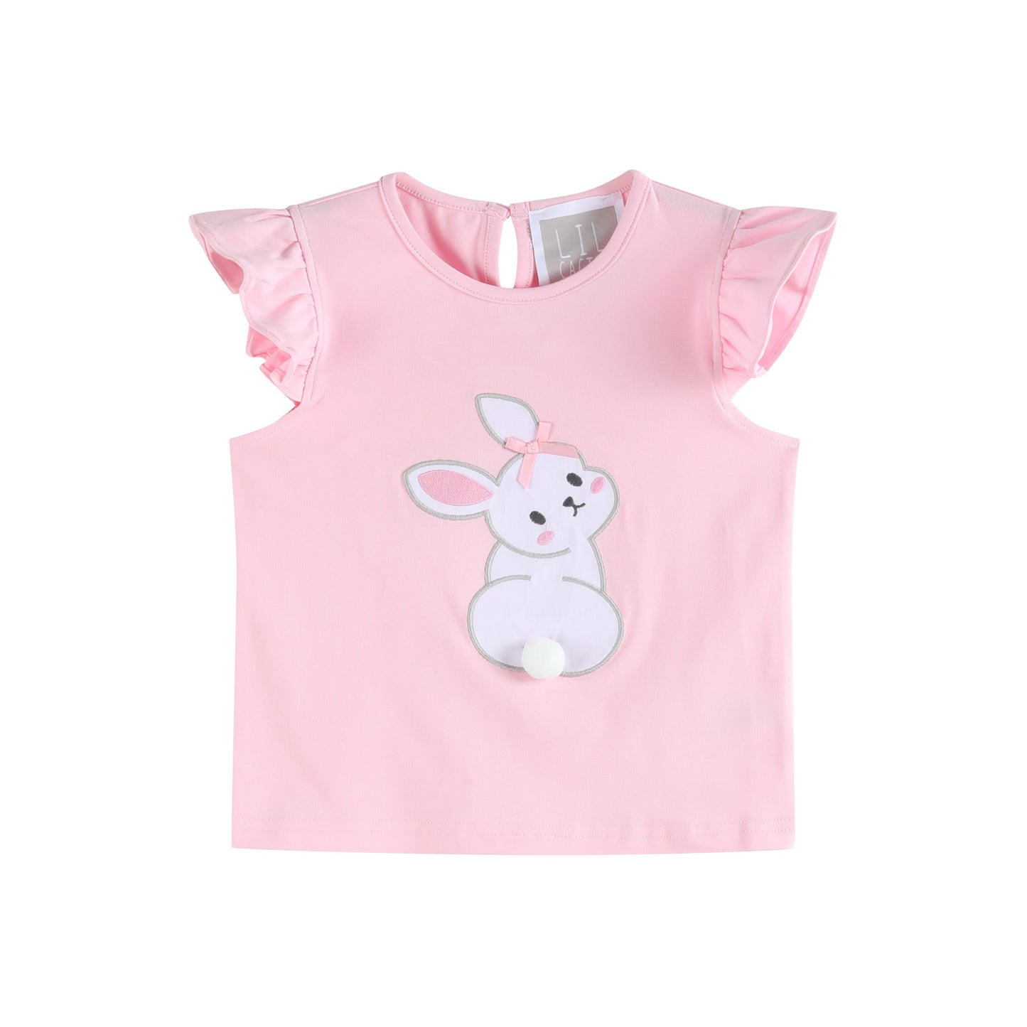 Girl Pink Bunny T-Shirt and Shorts Set