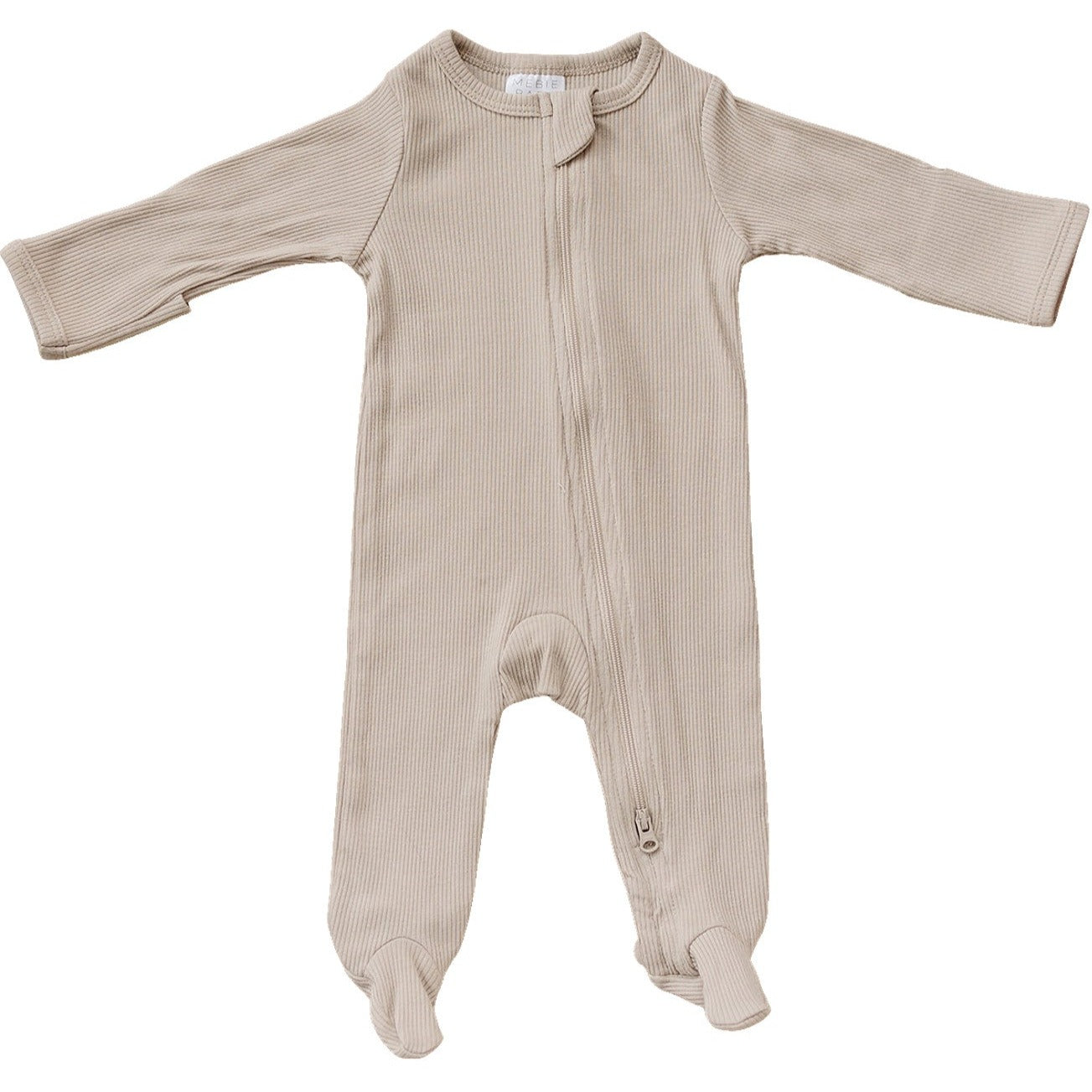 Oatmeal Organic Cotton Zipper Pajamas