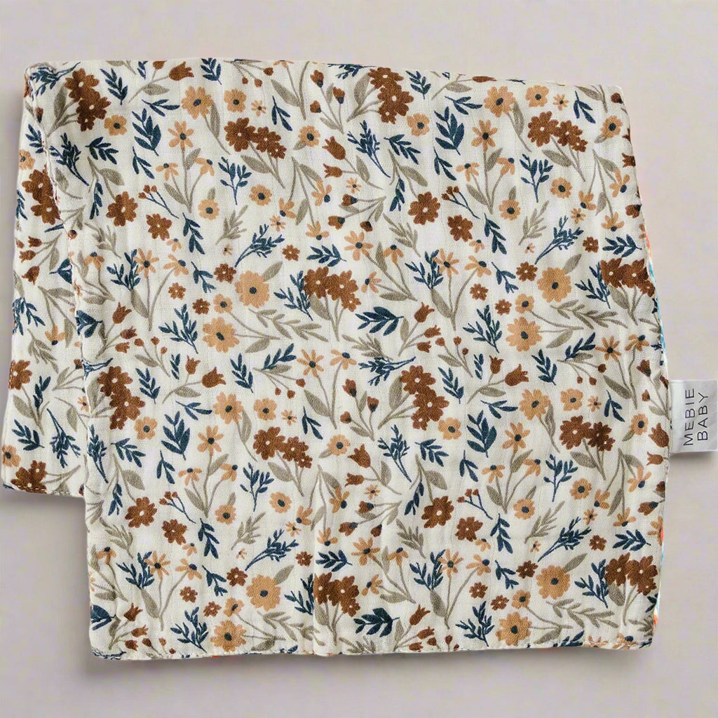 Harvest Floral Muslin Burp Cloth