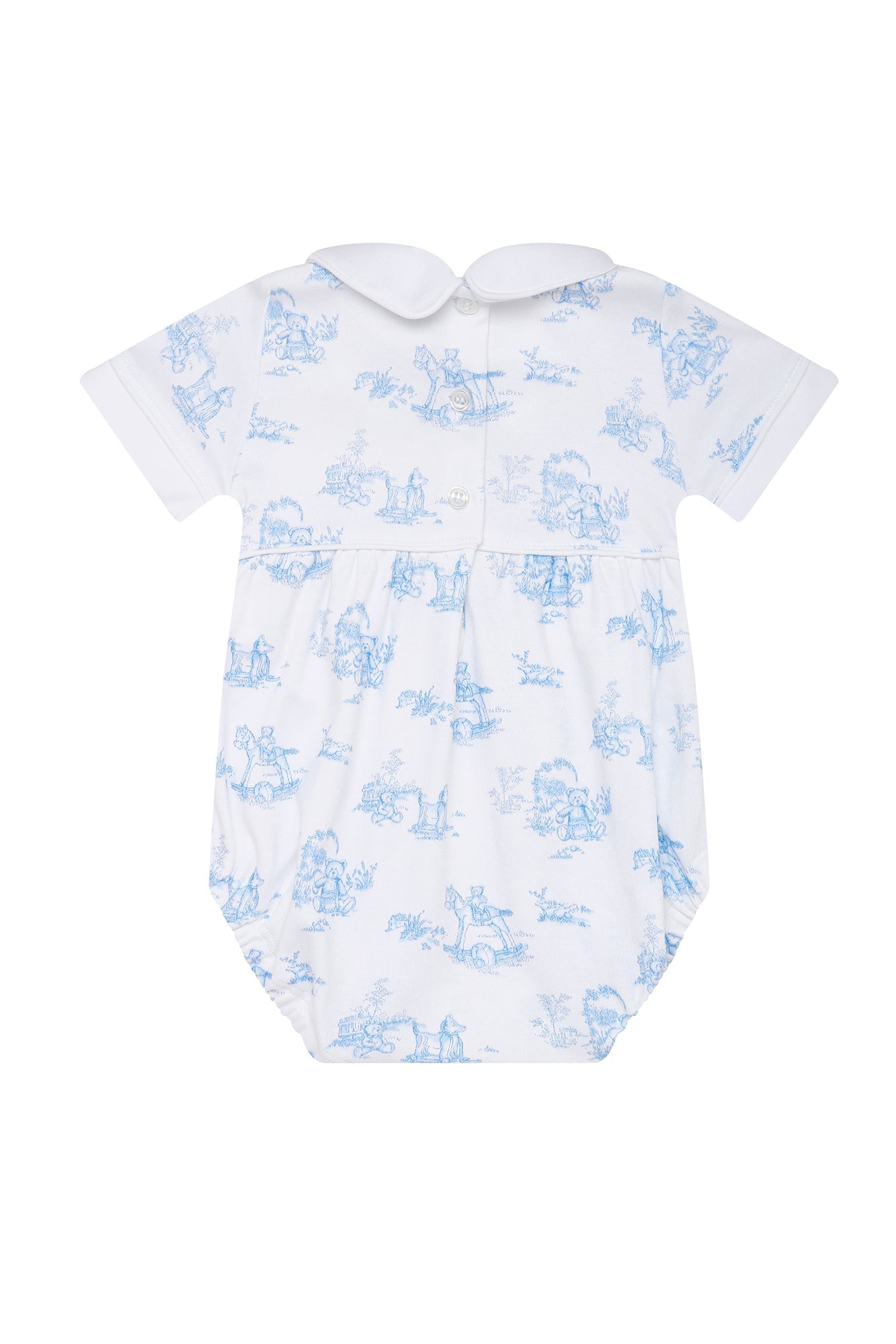 Baby Boy Blue Toile Pima Cotton Bubble