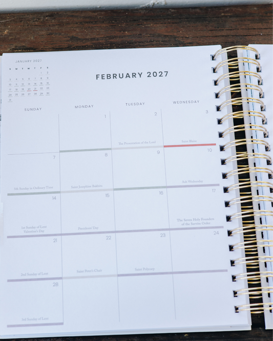 2027 Calendar Year Catholic Liturgical Planner // Big Layout