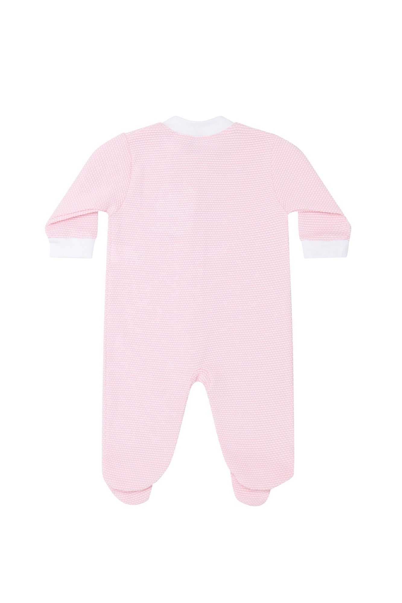 Pink Bubble Pima Cotton Zipper Footie