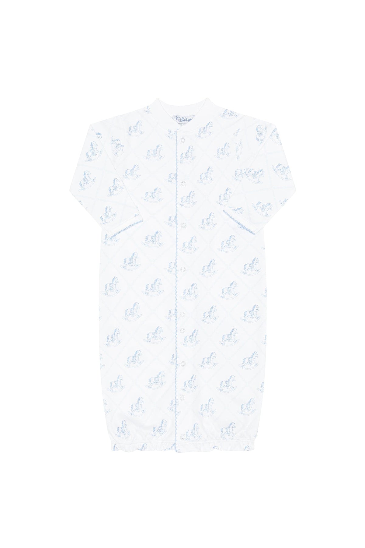 Blue Rocking Horse Romper LS