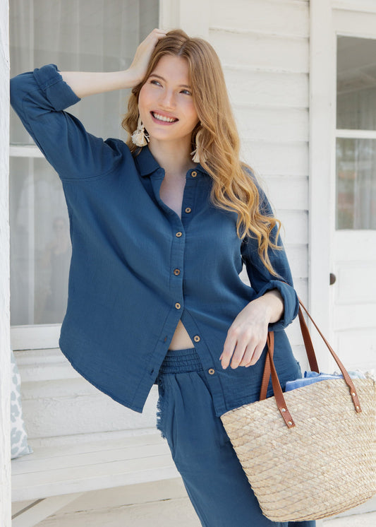 Harbor Gauze Button Down Shirt