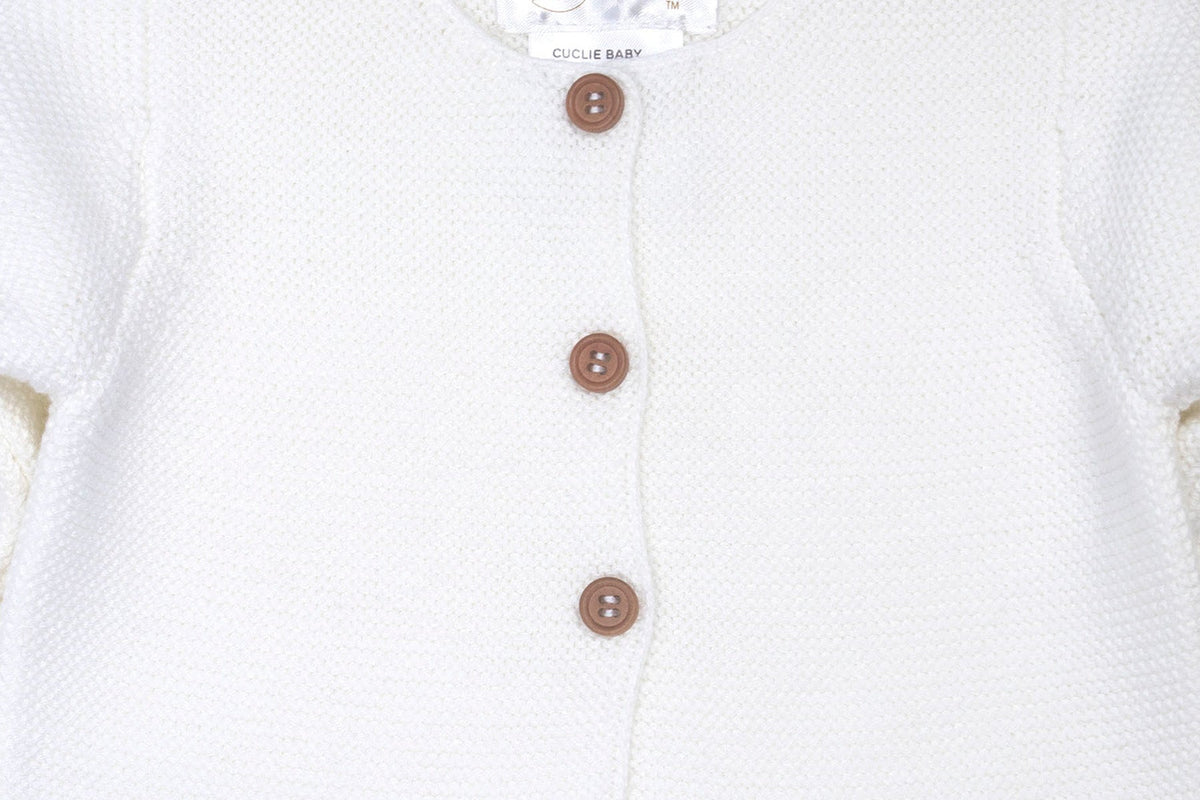 White Classic Knit Jacket