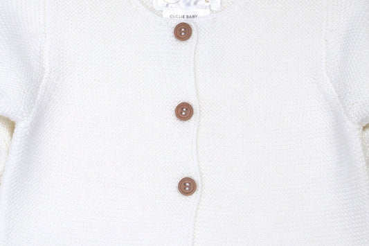 White Classic Knit Jacket