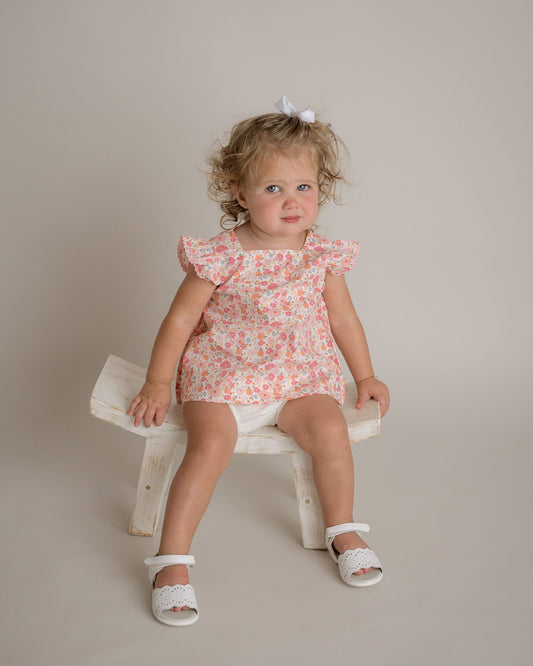 Nena Flutter Sleeve Set, Infant Girls, Pink Multi