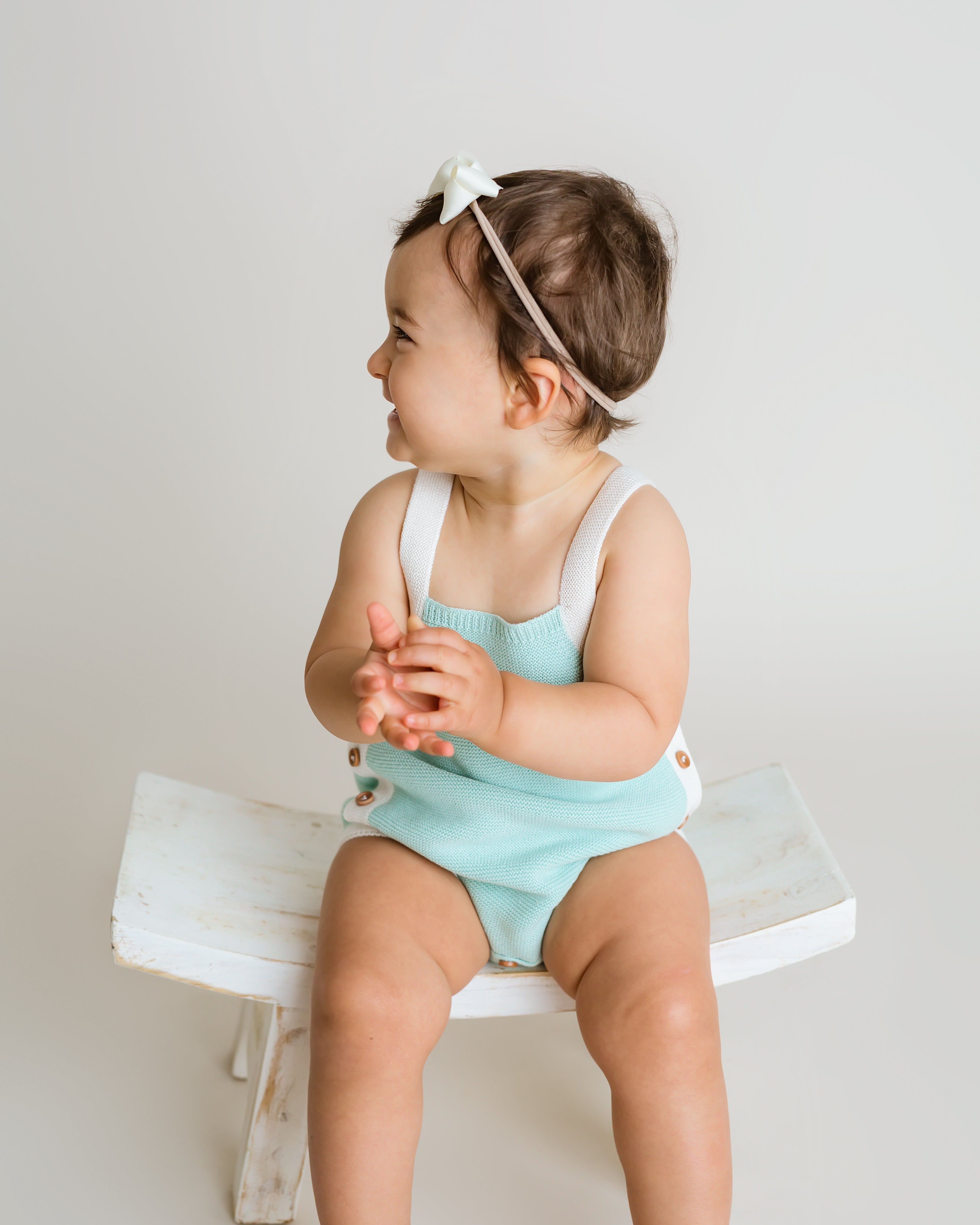 Baby Girl Colorblock Knit Bubble