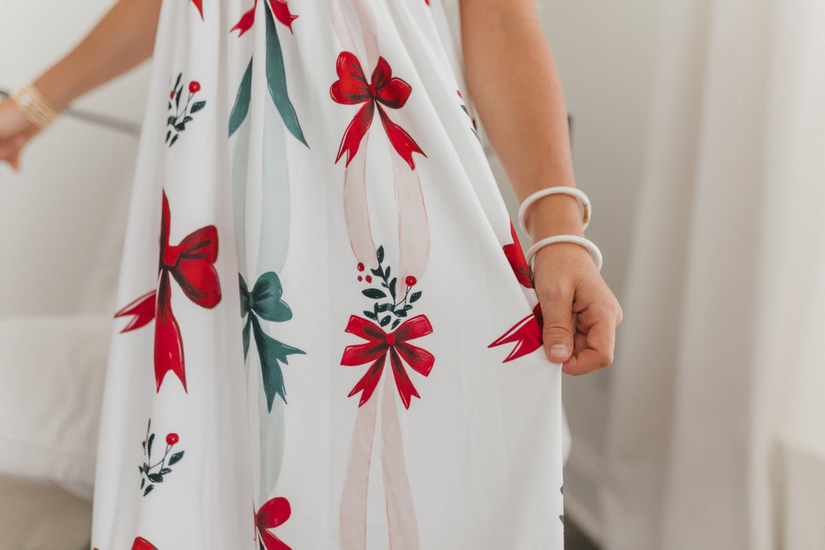 Christmas Bow Lounge Gown