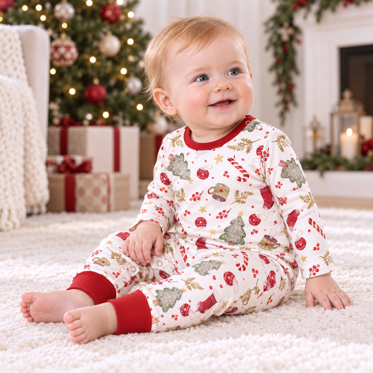 Holiday Bamboo Romper – Christmas One-Piece