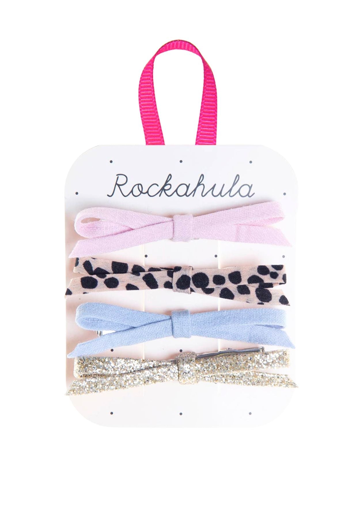 Luna Leopard Skinny Bow Clips