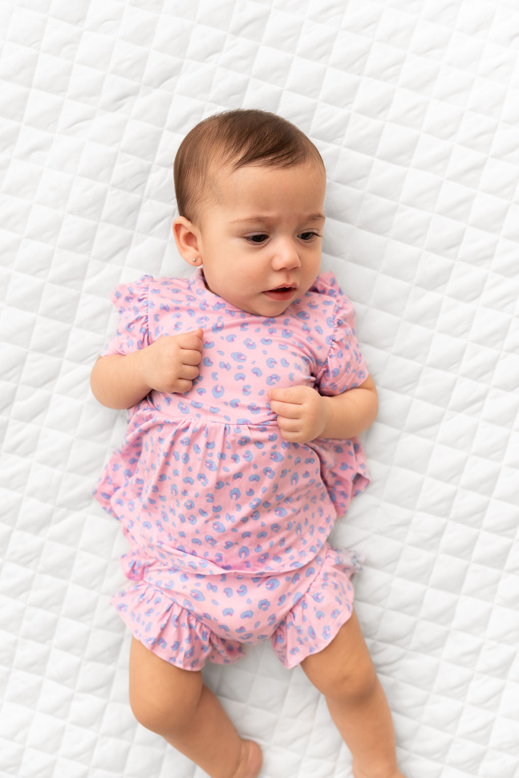 Girls Lillian Leopard Bamboo Peplum Top