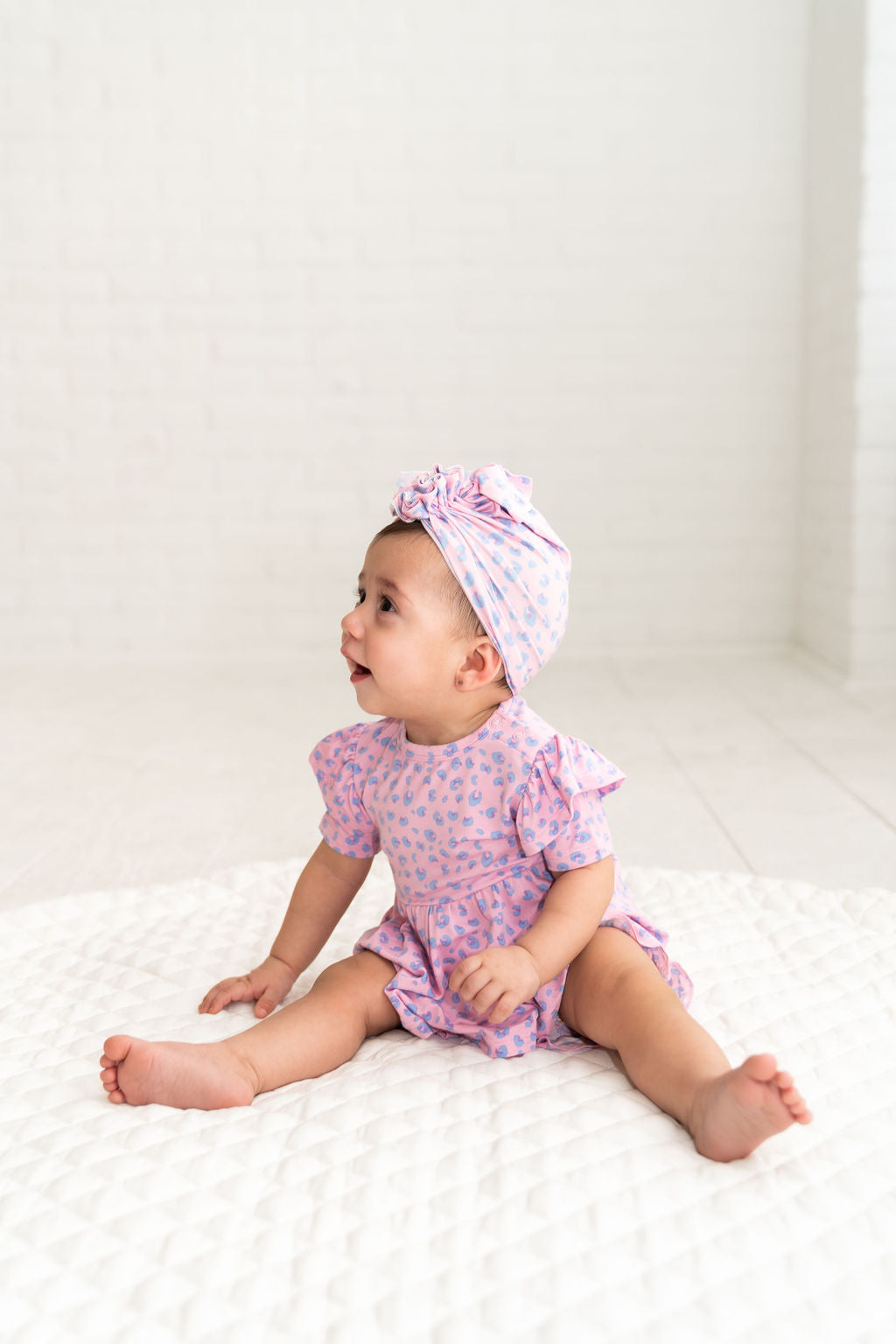 Girls Lillian Leopard Bamboo Peplum Top