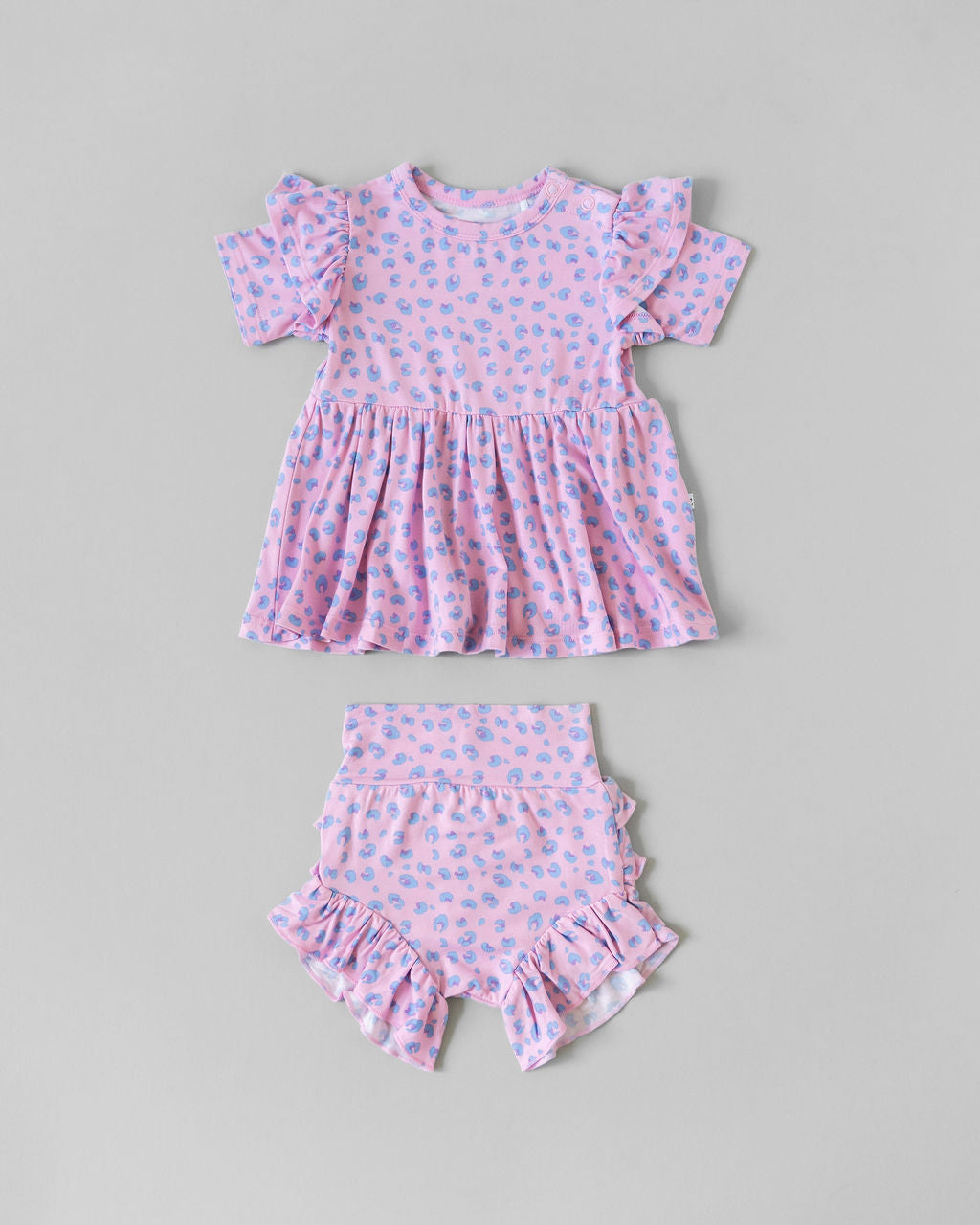 Girls Lillian Leopard Bamboo Peplum Top