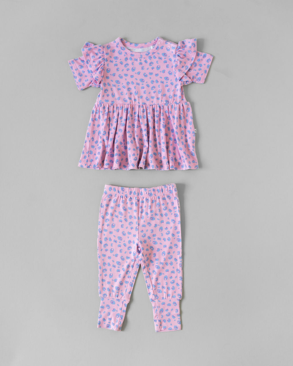 Girls Lillian Leopard Bamboo Peplum Top