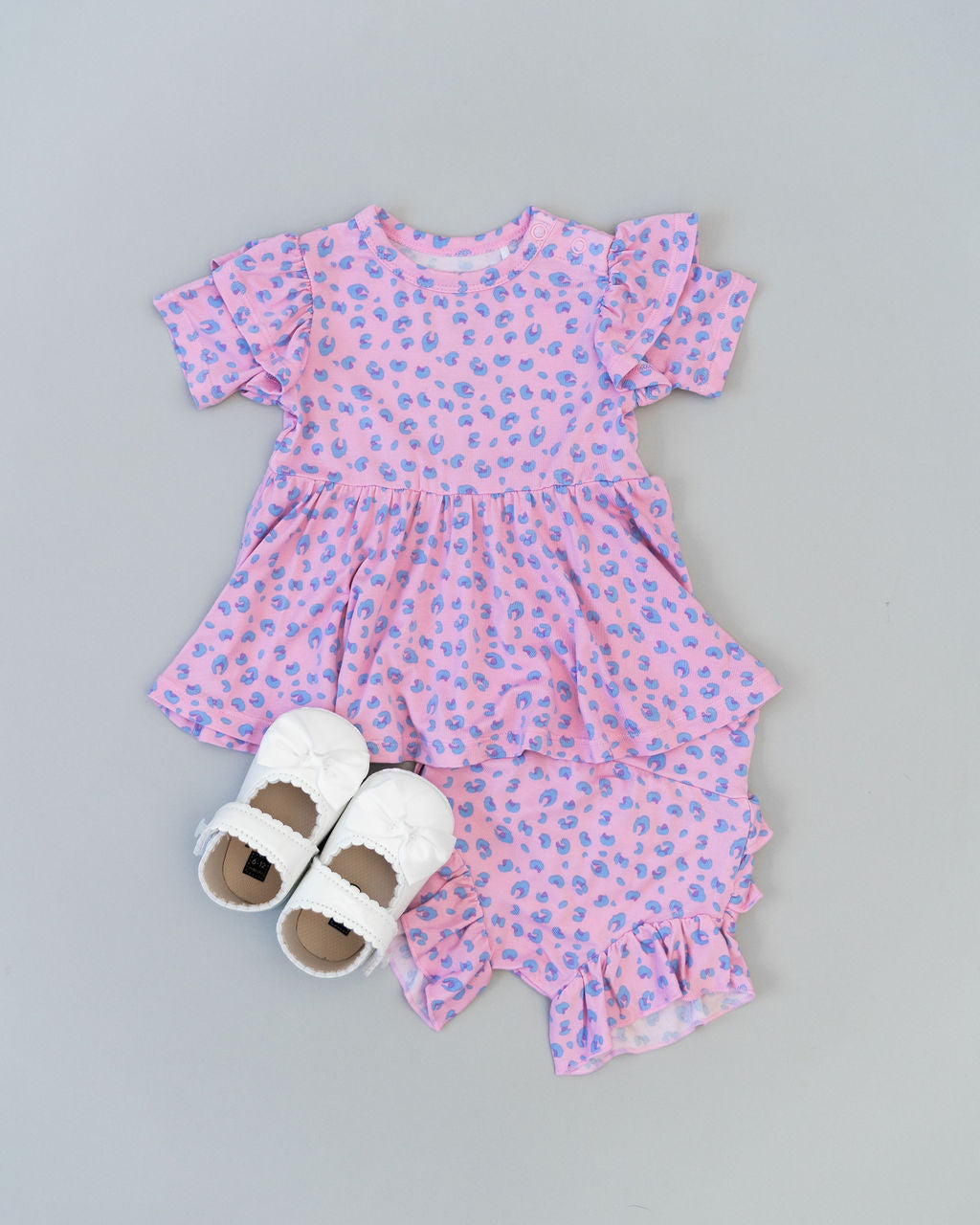 Girls Lillian Leopard Bamboo Peplum Top