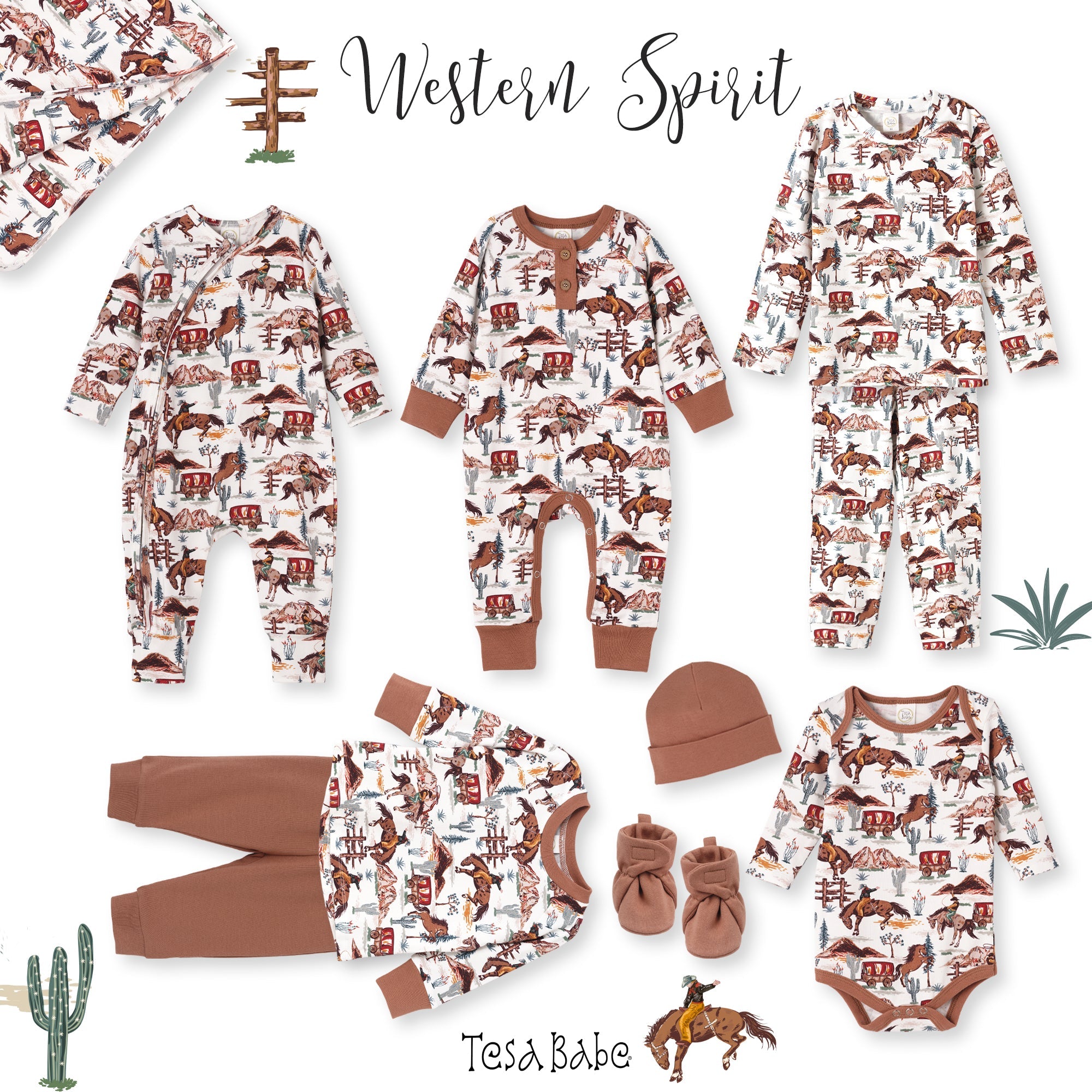 Western Cowboy Bamboo Henley Romper