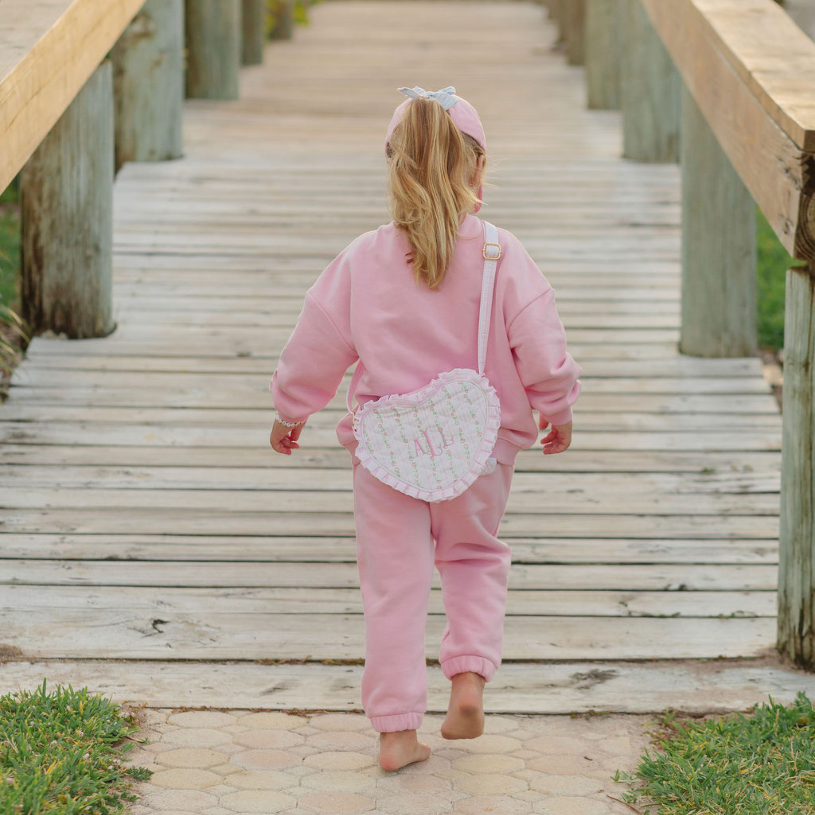 Quilted Floral Heart Purse