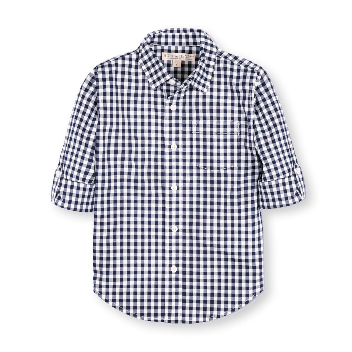 Organic Stretch Poplin Roll-Up Shirt