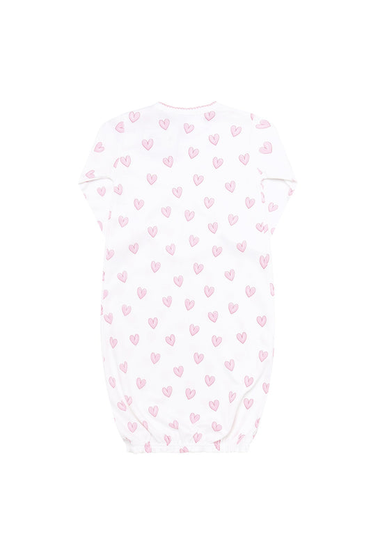 Pink Heart Print Gown