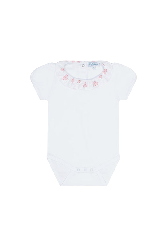 Pink Heart Print Onesie Set