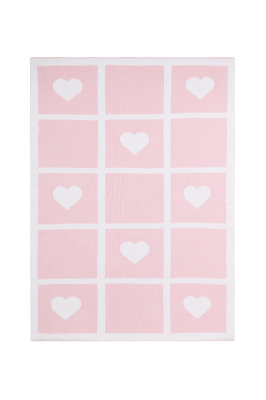 Heart Knit Blanket