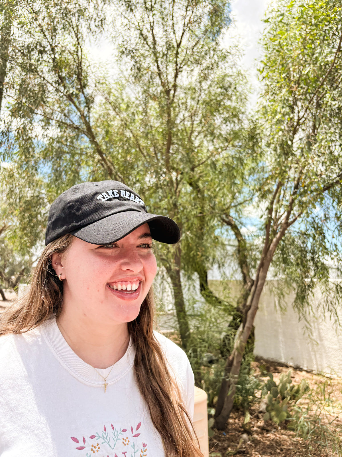 Take Heart Dad Hat for Women | Scripture-Inspired Christian Hat