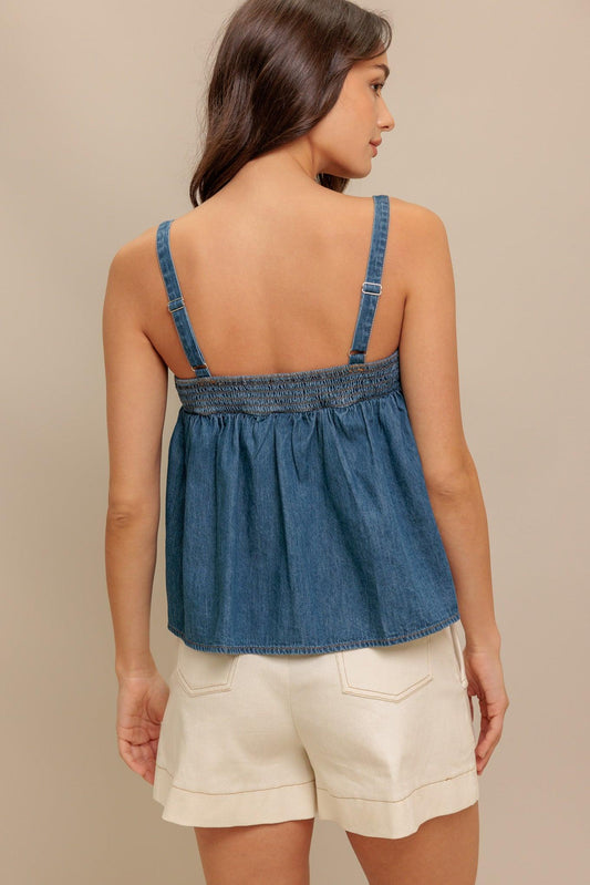 URBAN SERENITY DENIM TOP