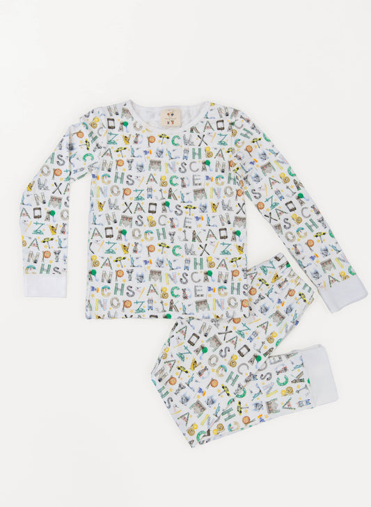 Two Piece Pajamas - NYC Alphabet Soup
