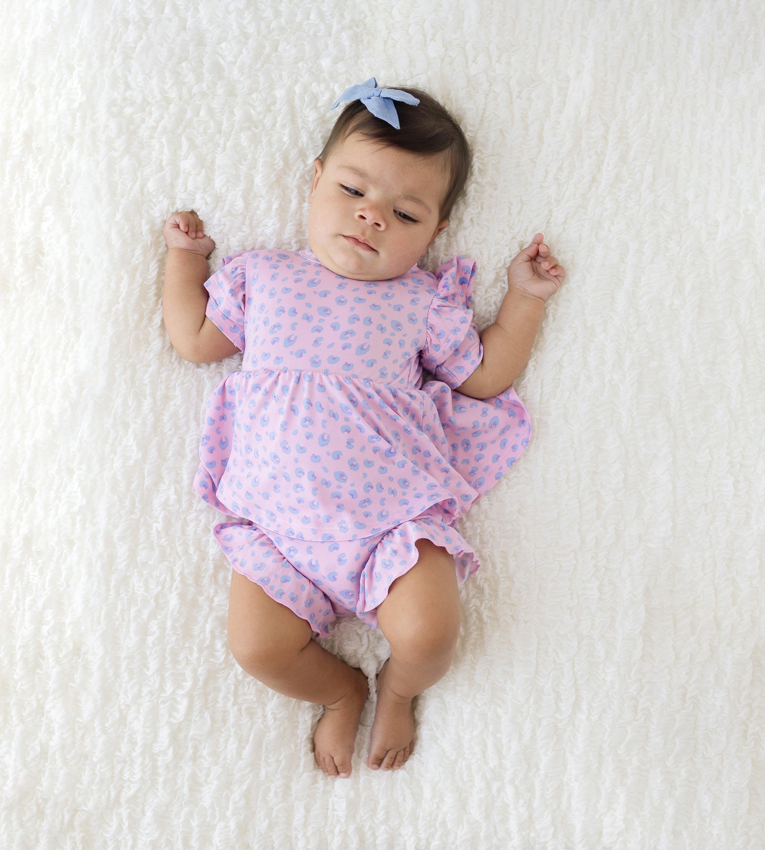 Girls Lillian Leopard Bamboo Peplum Top