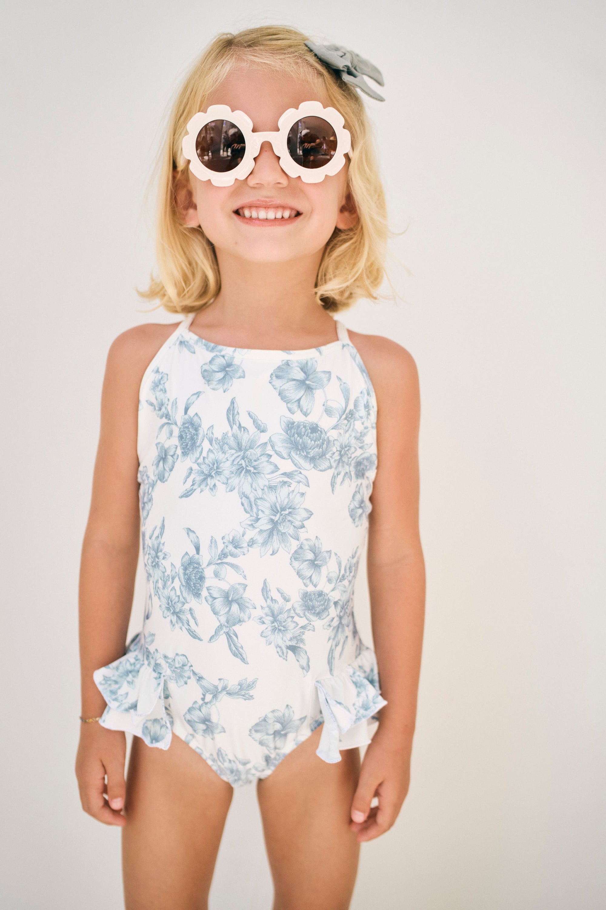 Little Clementine One-Piece Swimsuit in Daylight Saunter