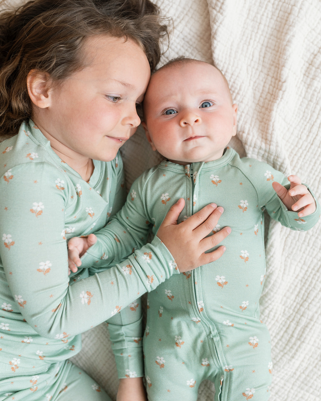 Modal Pajama Set in Seafoam Floral