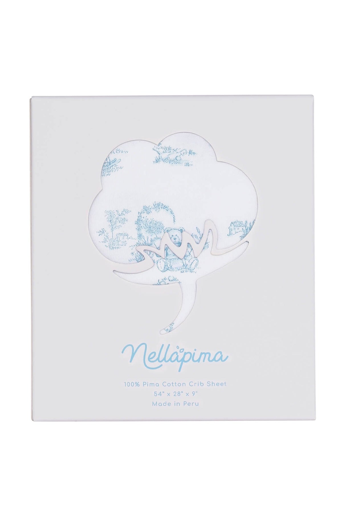 Blue Toile Baby Crib Sheets