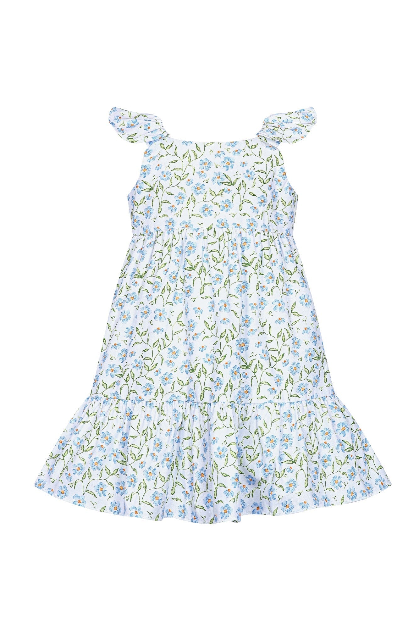 Blue Vines Pima Cotton Woven Summer Dress