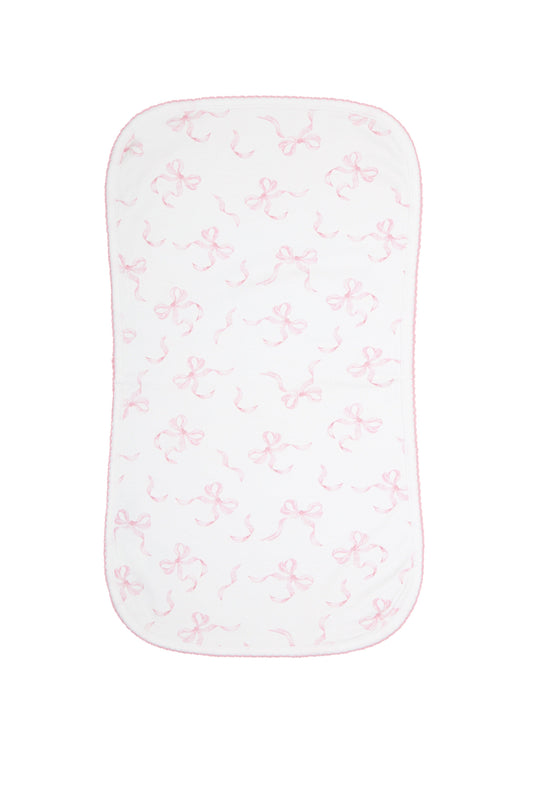 Charming Bows Print Burp Cloth
