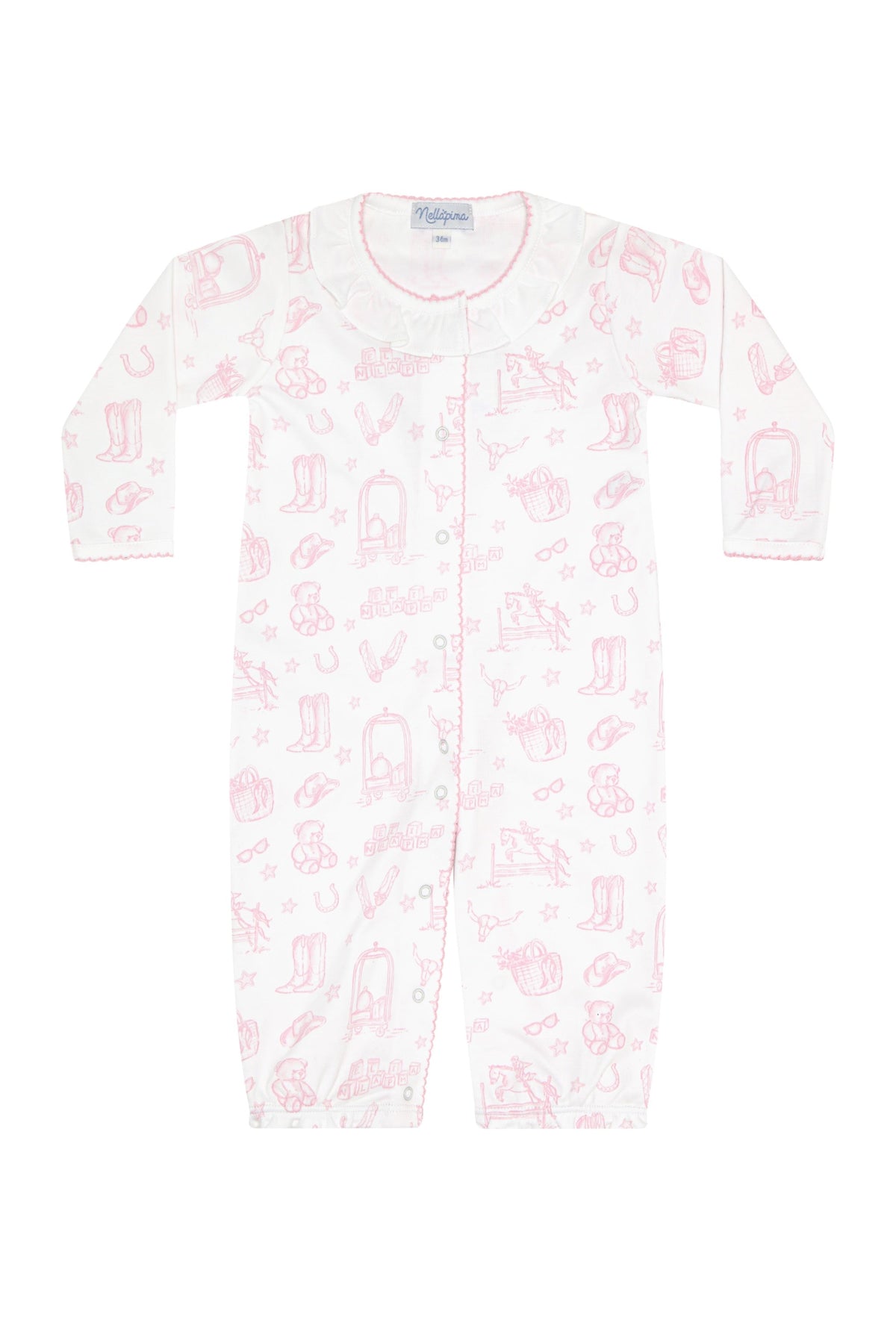 Pink Lone Star Toile Converter Gown