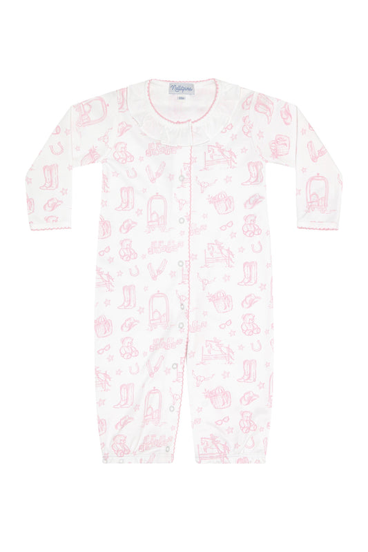Pink Lone Star Toile Converter Gown