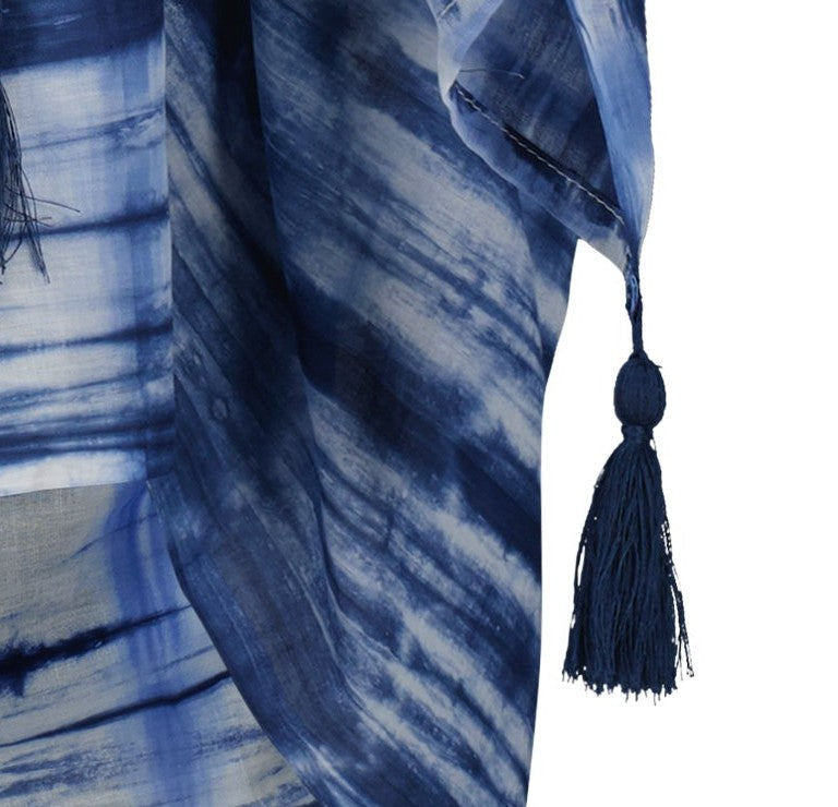 Cotton Saline Pareo Marine Shibori